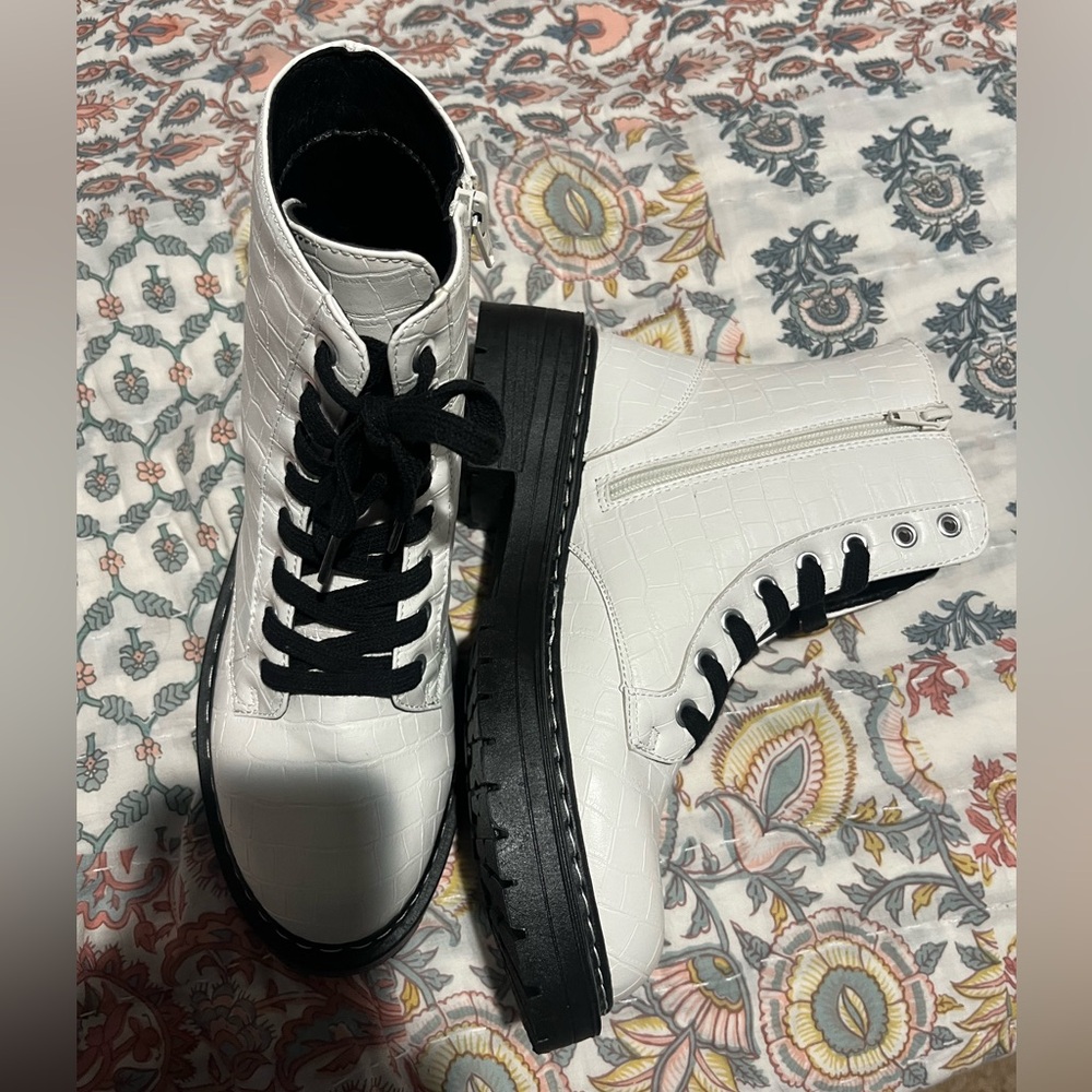 White combat boots!